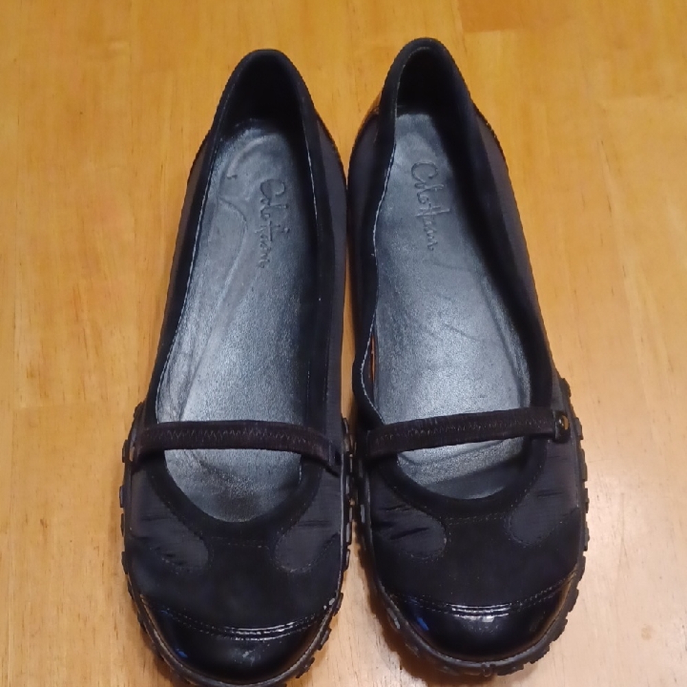 Cole Haan Nike:Lab Black Leather Ballet Flats Size 6B